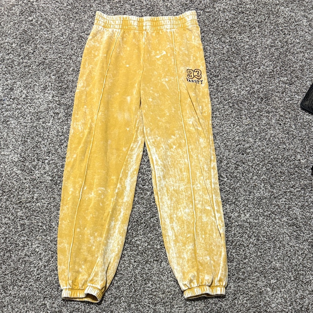 Yellow Varsity Jogger Pants